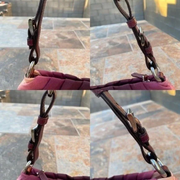 SOLD Prada Burgundy Nylon Pleated Tessuto Ombre Handbag - Picture 9 of 13